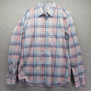 J Crew Shirt Mens Medium Offshore Performance Casual Button Up Plaid Long Sleeve